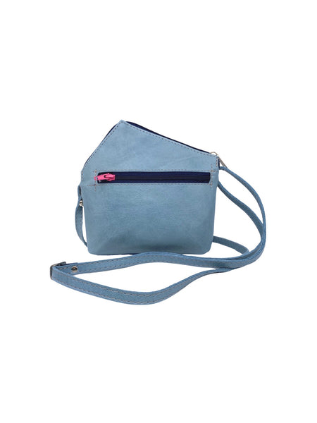 Tiny TRIANGLE bag (BRANCH - blue / pink / navy)